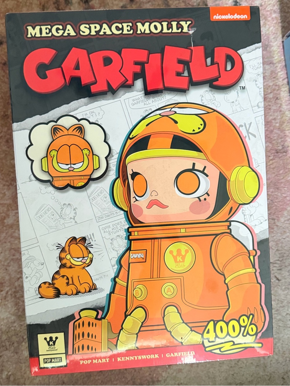 Pop Mart Garfield Mega Space Molly 400% Orange Collectible Figure